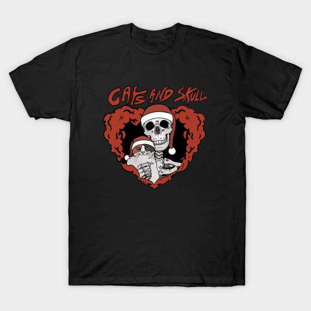 Cats and skull, skull and cat, T-Shirt by Store -smitch